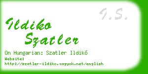 ildiko szatler business card