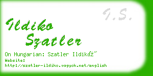 ildiko szatler business card